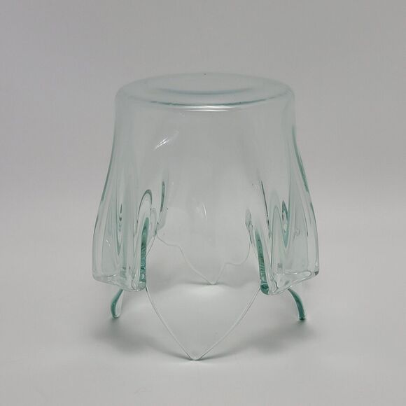 Plexiglass Handkerchief Vase Lucite Acrylic Mid Century Modern Glass Ruffled - Picture 3 of 11